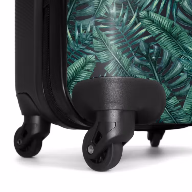 Suitcase - Palm leaves monstera dark pattern — 6