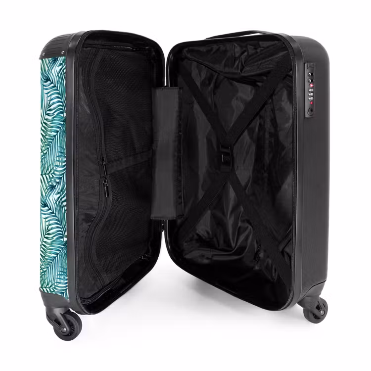 Suitcase - Palm leaves pattern colorful blue — 3