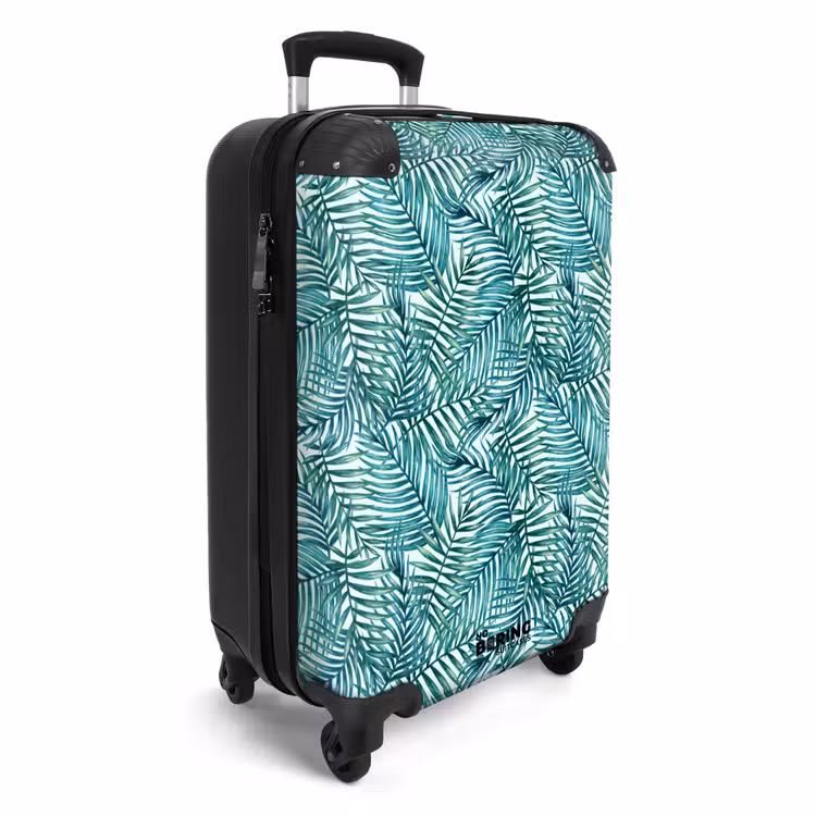 Suitcase - Palm leaves pattern colorful blue — 4