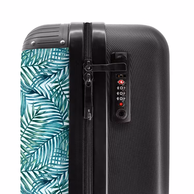 Suitcase - Palm leaves pattern colorful blue — 5