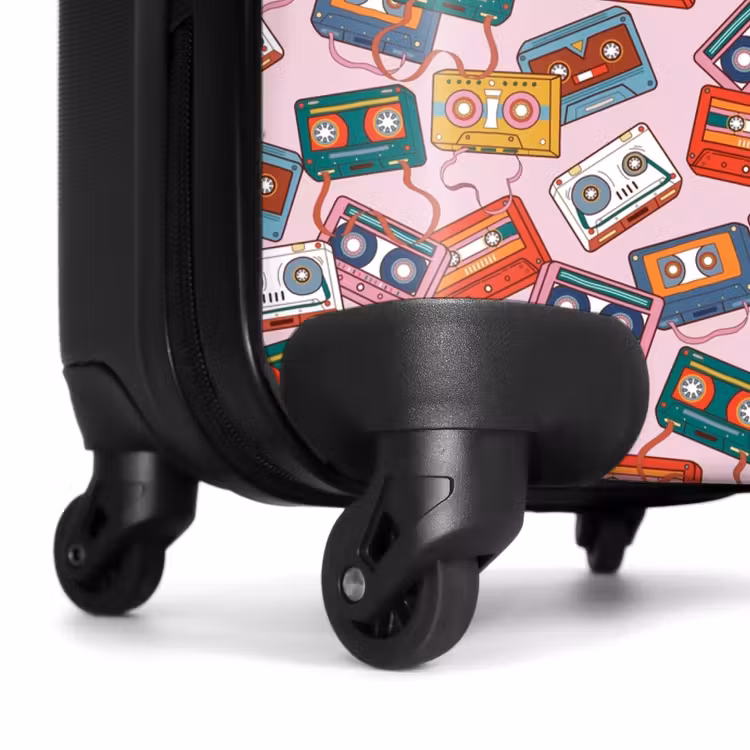 Suitcase - Retro disco cassettes pattern colorful — 6