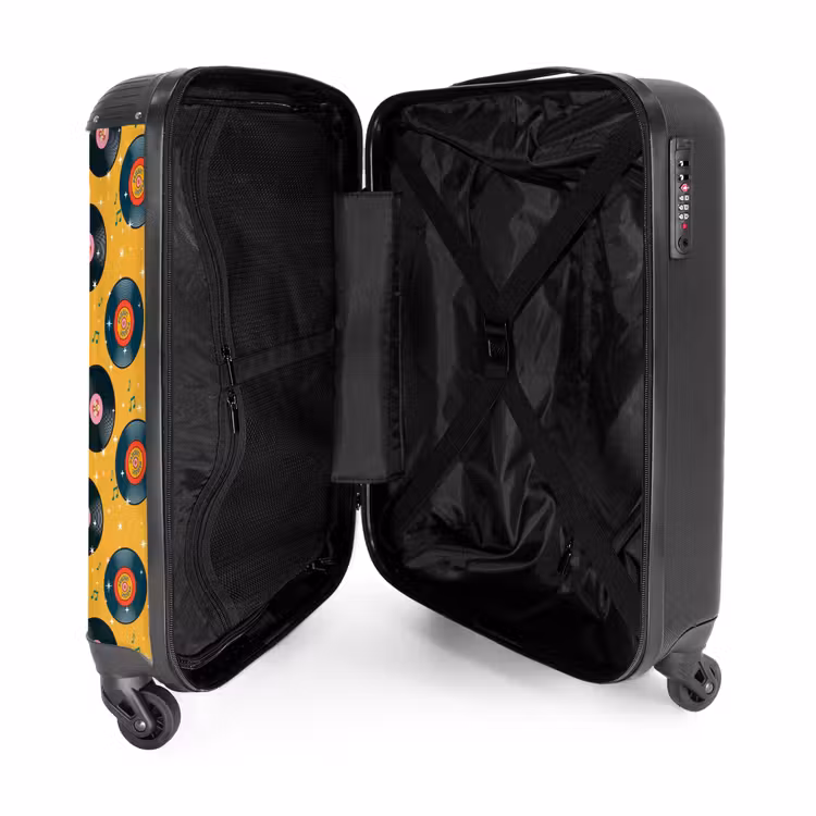 Suitcase - Retro disco plates pattern colorful — 3
