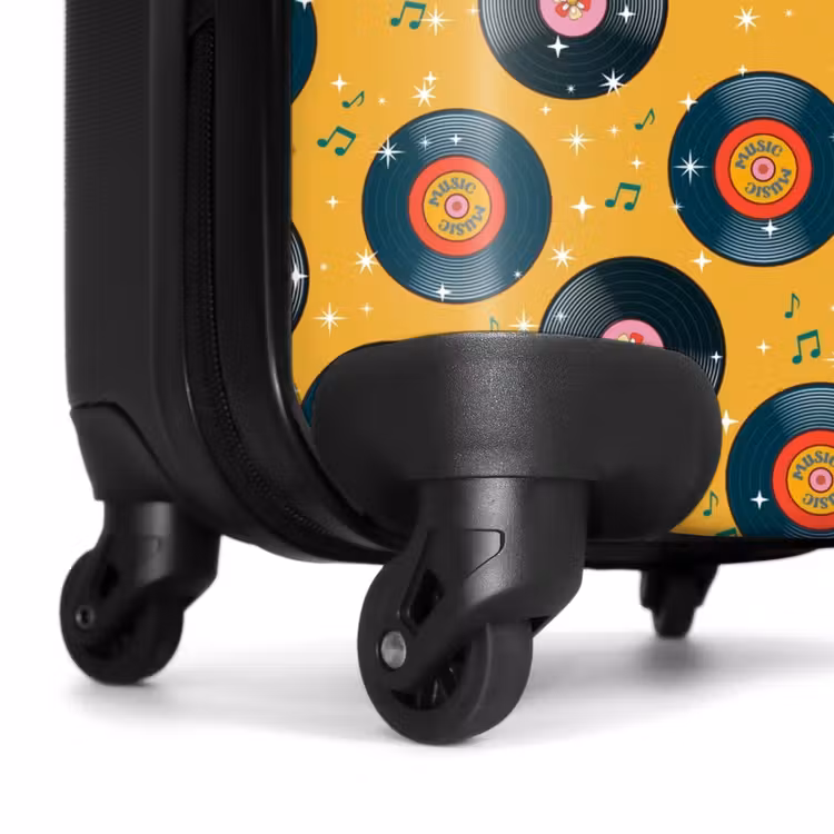 Suitcase - Retro disco plates pattern colorful — 6