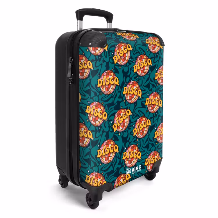 Suitcase - Retro disco wave ball pattern colorful — 4