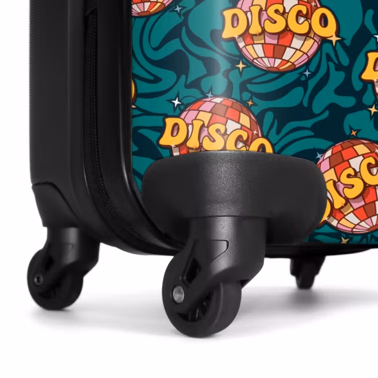 Suitcase - Retro disco wave ball pattern colorful — 6
