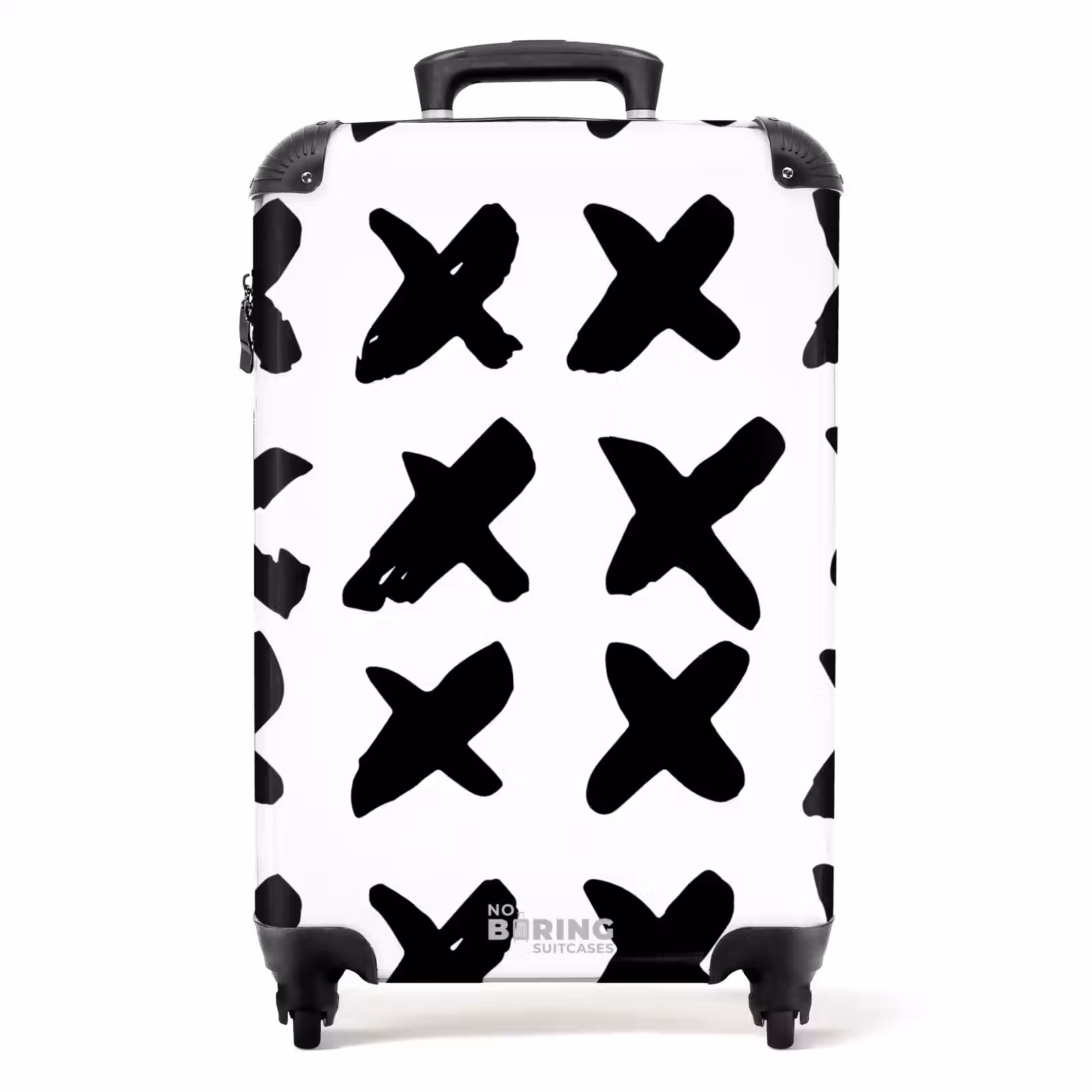 Suitcase - Black crosses on white background — 1
