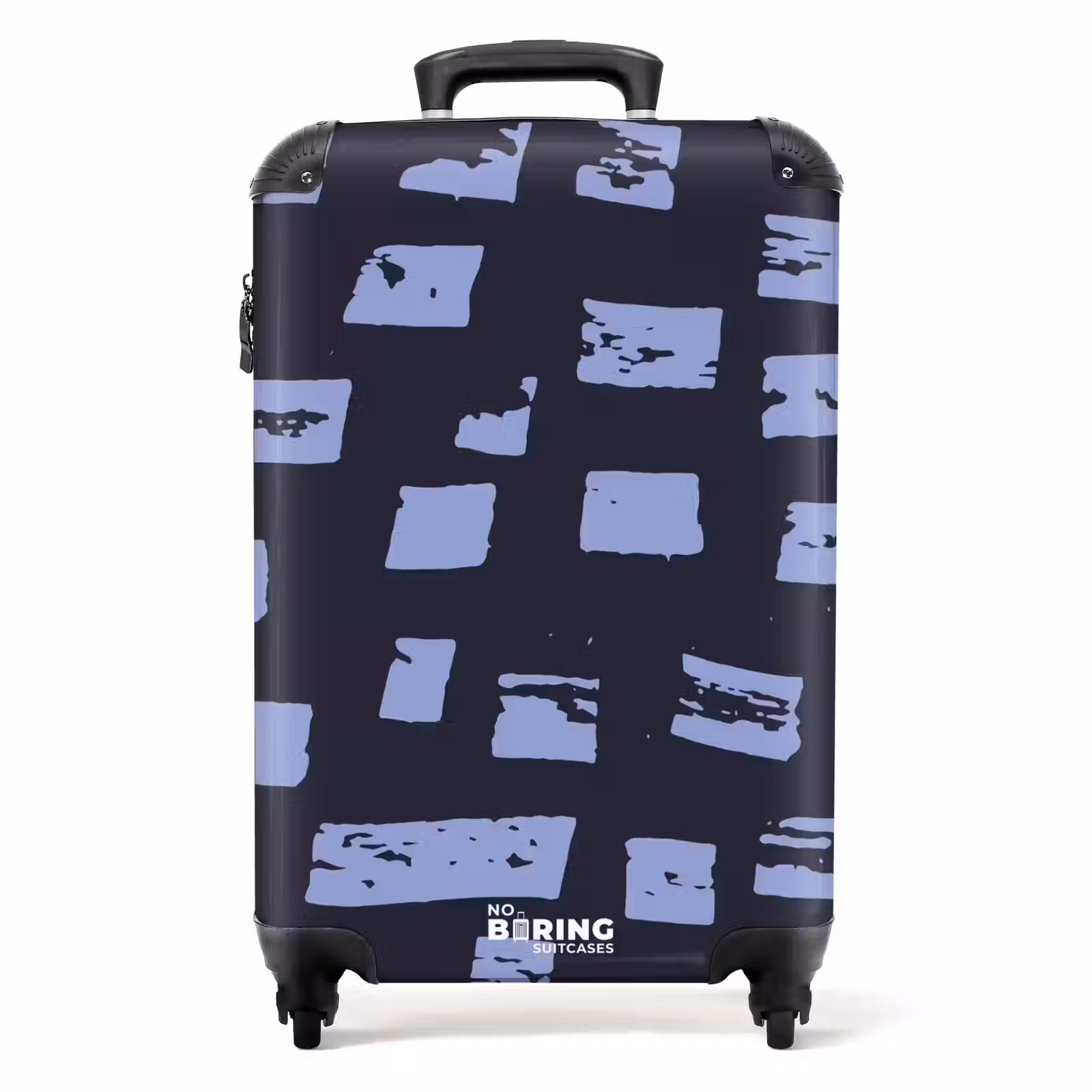Suitcase - Blue blocks on dark blue background — 1