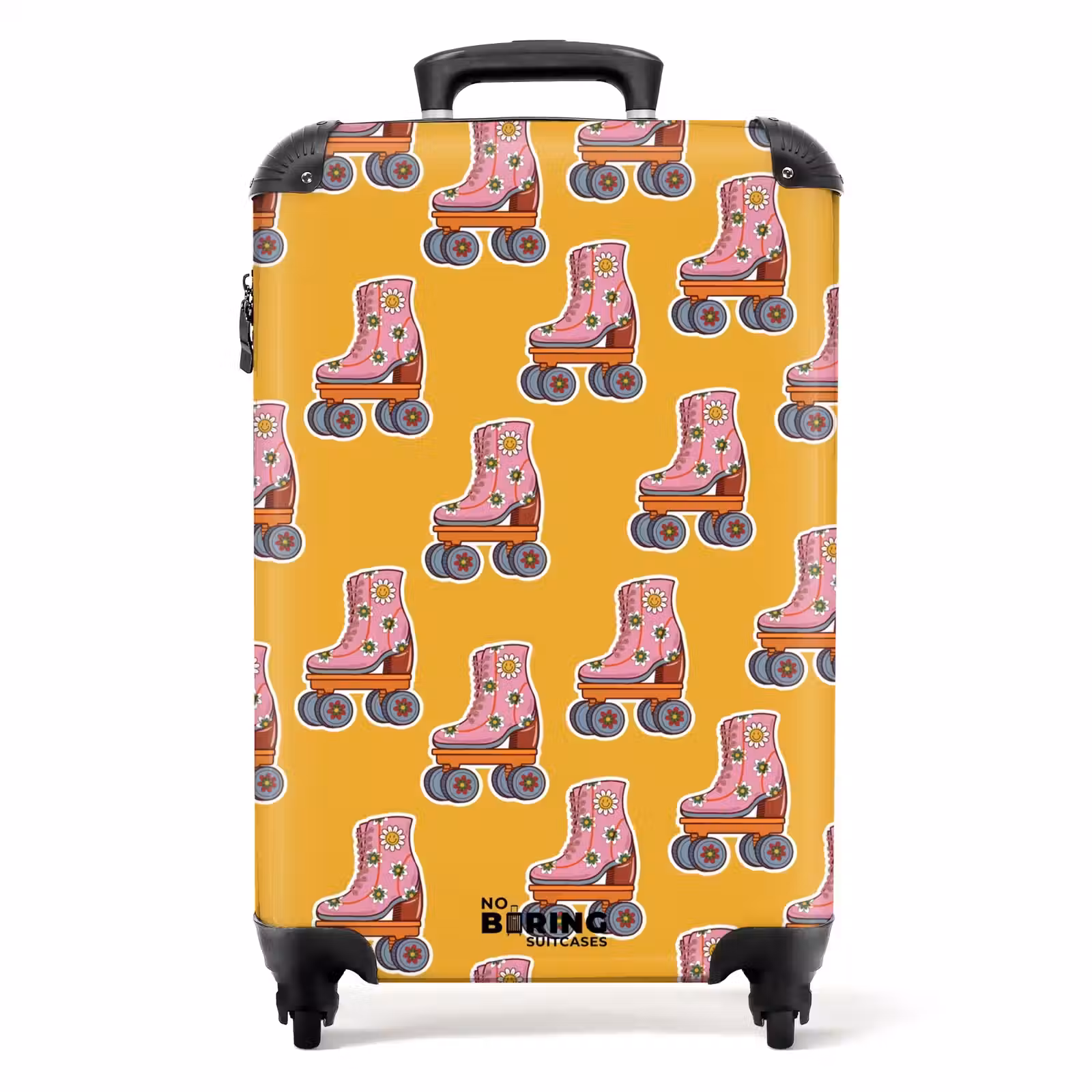 Suitcase - Retro disco roller skates pattern colorful — 1