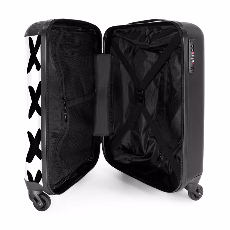 Suitcase - Black crosses on white background — 5