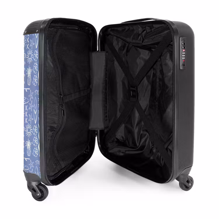 Suitcase - Blue surf pattern — 3