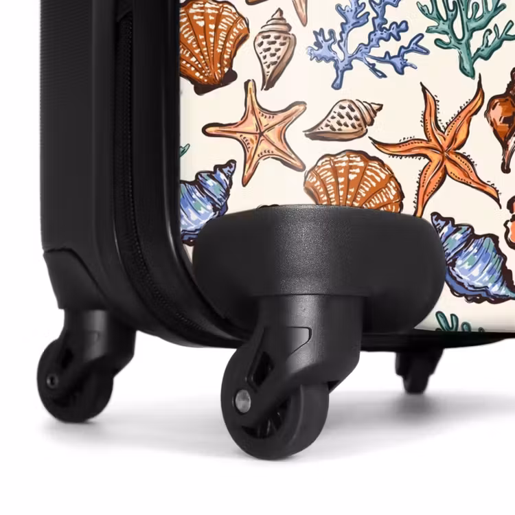 Suitcase - Coral with starfish print — 6