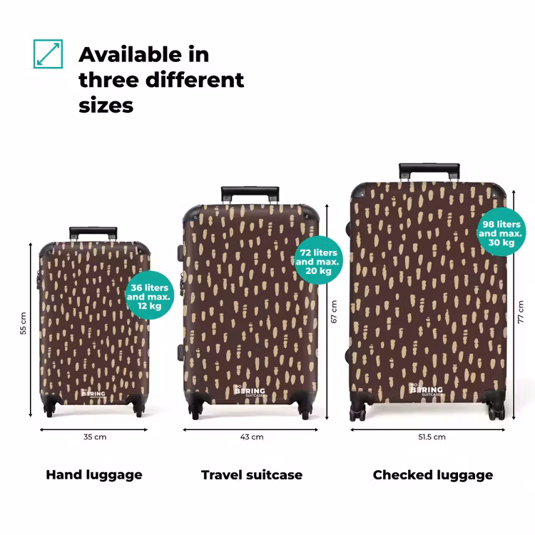 Suitcase - Dark brown background with beige brushstrokes — 3
