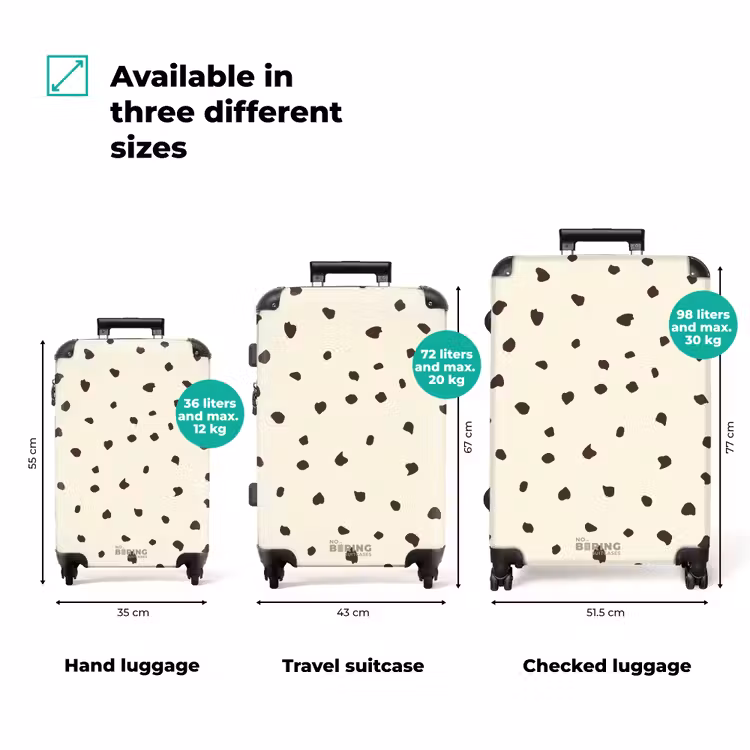 Suitcase - Light cream background with brown spots — 3