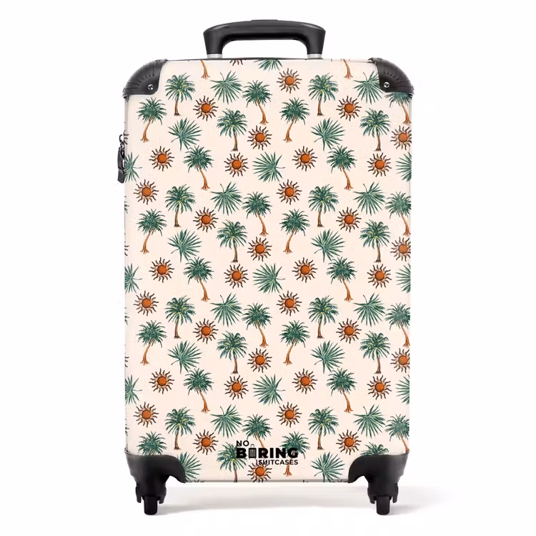 Suitcase - Palm trees and sun print — 1