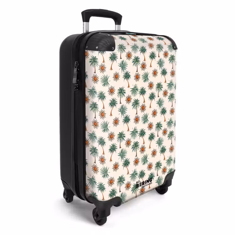 Suitcase - Palm trees and sun print — 4