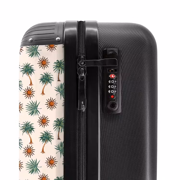 Suitcase - Palm trees and sun print — 5