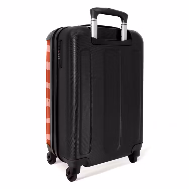 Suitcase - Playful stripes on red background — 4