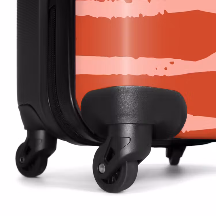 Suitcase - Playful stripes on red background — 7