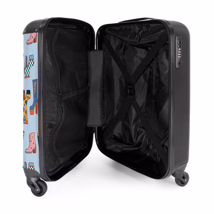 Suitcase - Retro disco 70s boots pattern colorful — 3