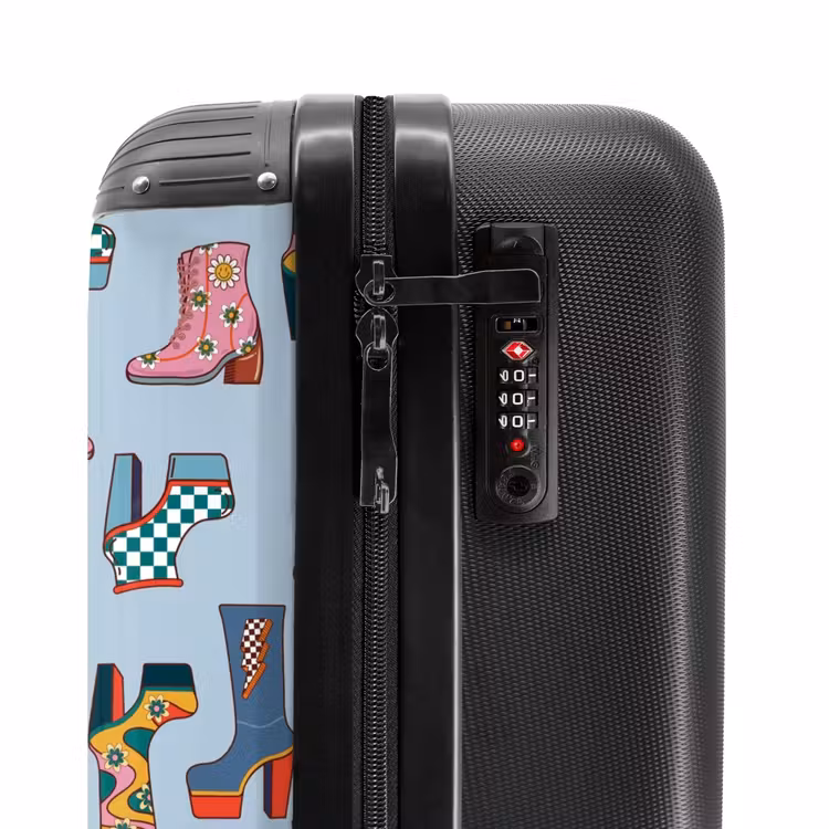 Suitcase - Retro disco 70s boots pattern colorful — 5
