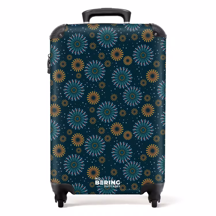 Suitcase - Retro disco 70s fireworks pattern colorful — 1