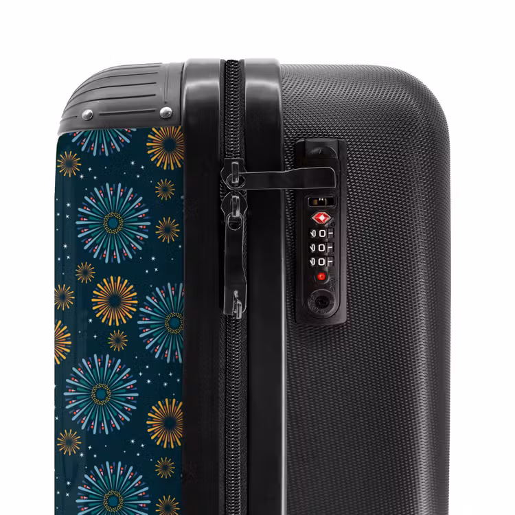 Suitcase - Retro disco 70s fireworks pattern colorful — 5