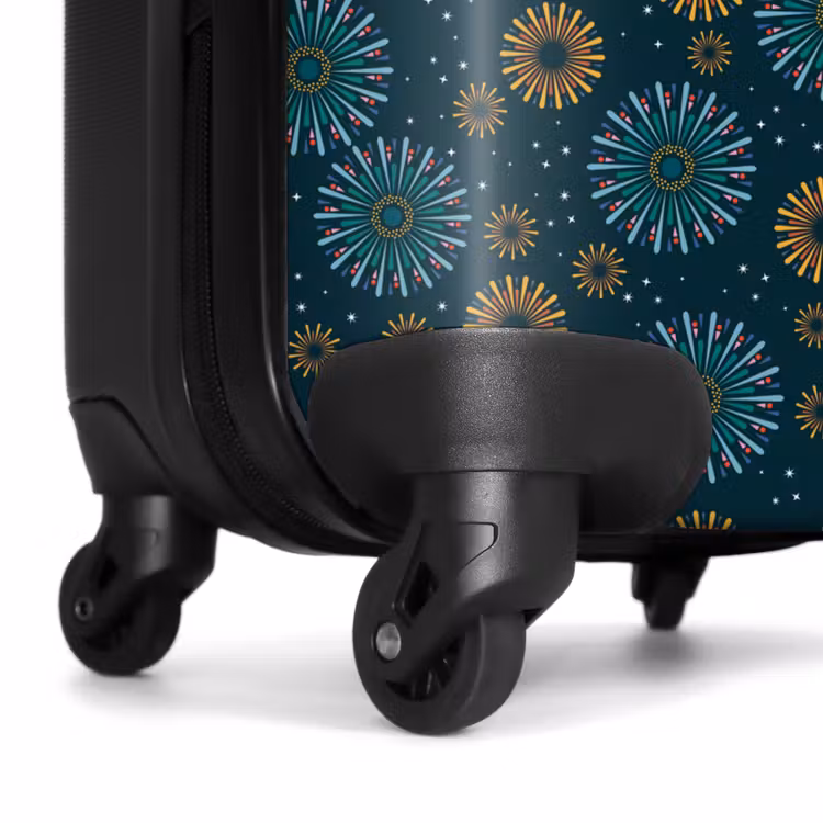 Suitcase - Retro disco 70s fireworks pattern colorful — 6