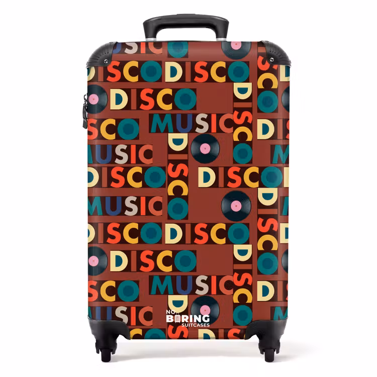 Suitcase - Retro disco 70s text pattern colorful — 1