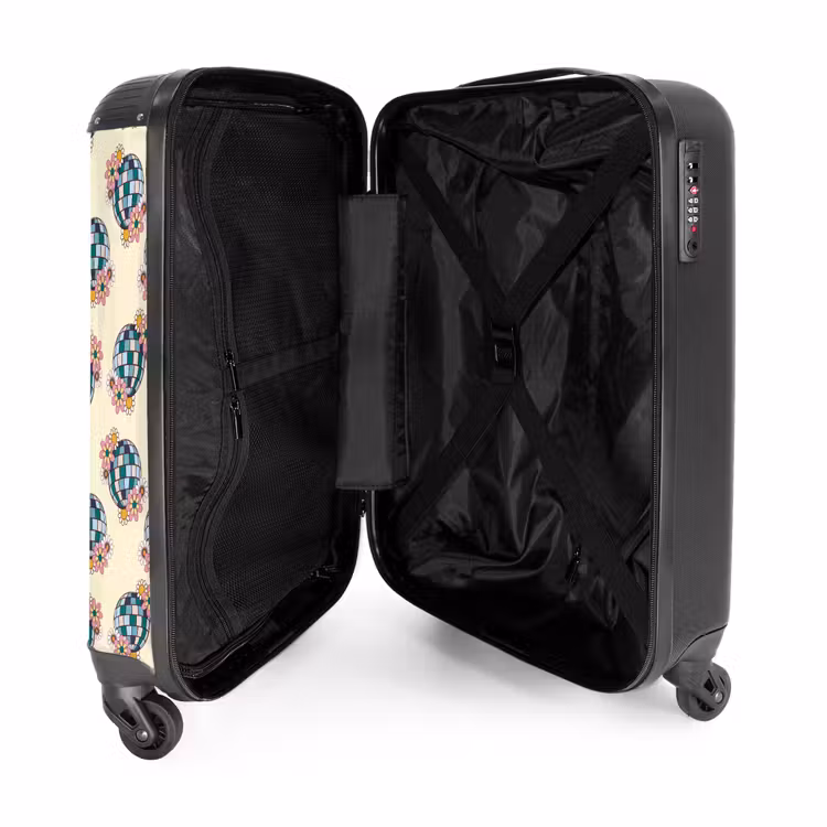 Suitcase - Retro disco ball pattern colorful — 3