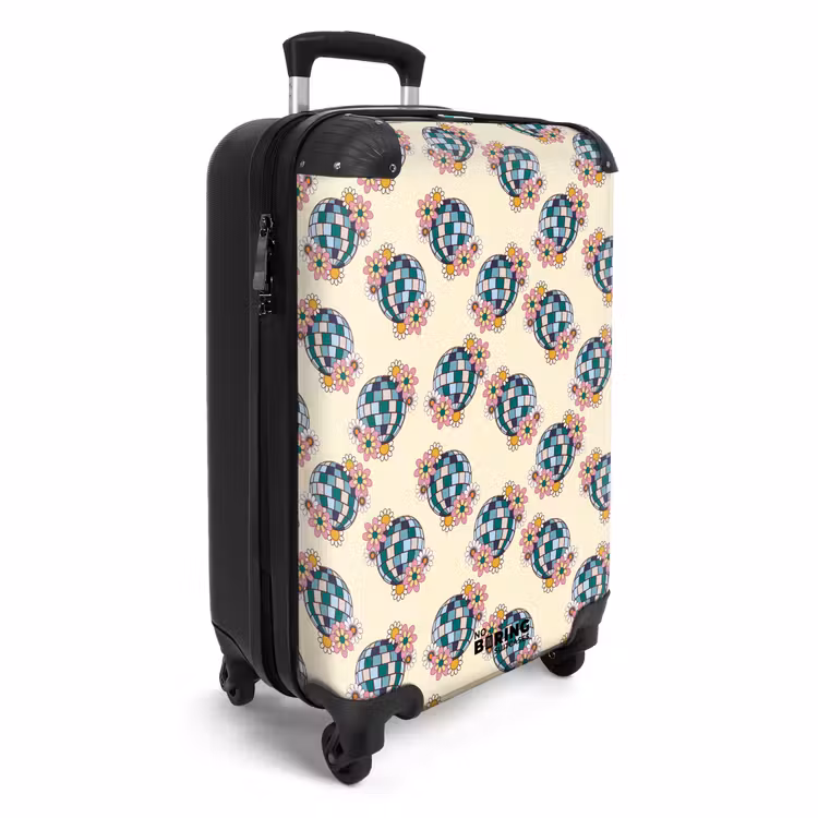 Suitcase - Retro disco ball pattern colorful — 4