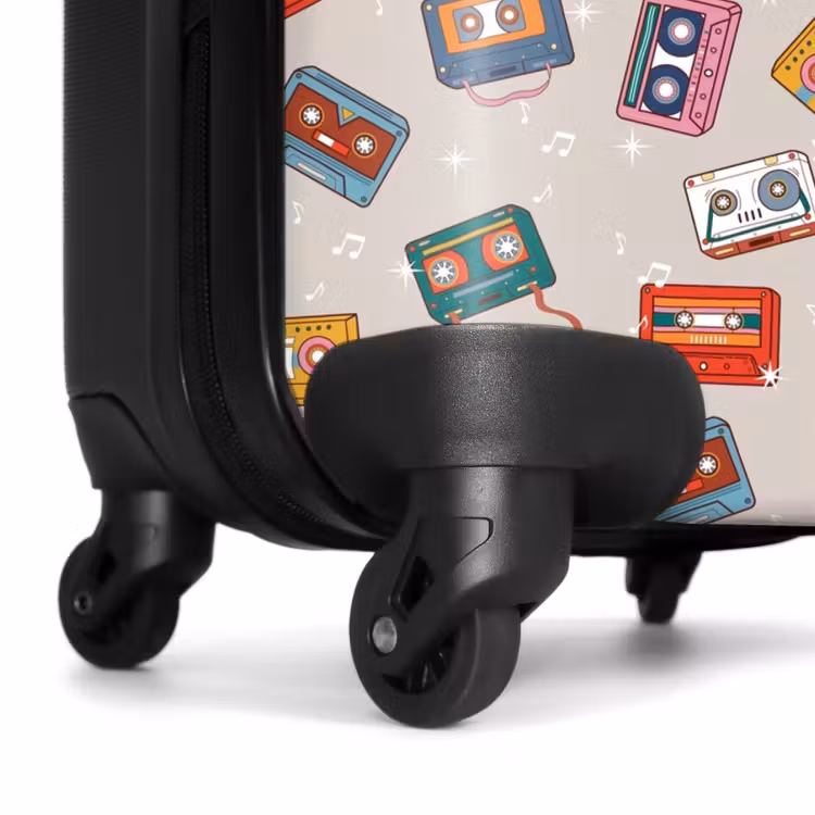 Suitcase - Retro disco cassettes pattern various colors — 6