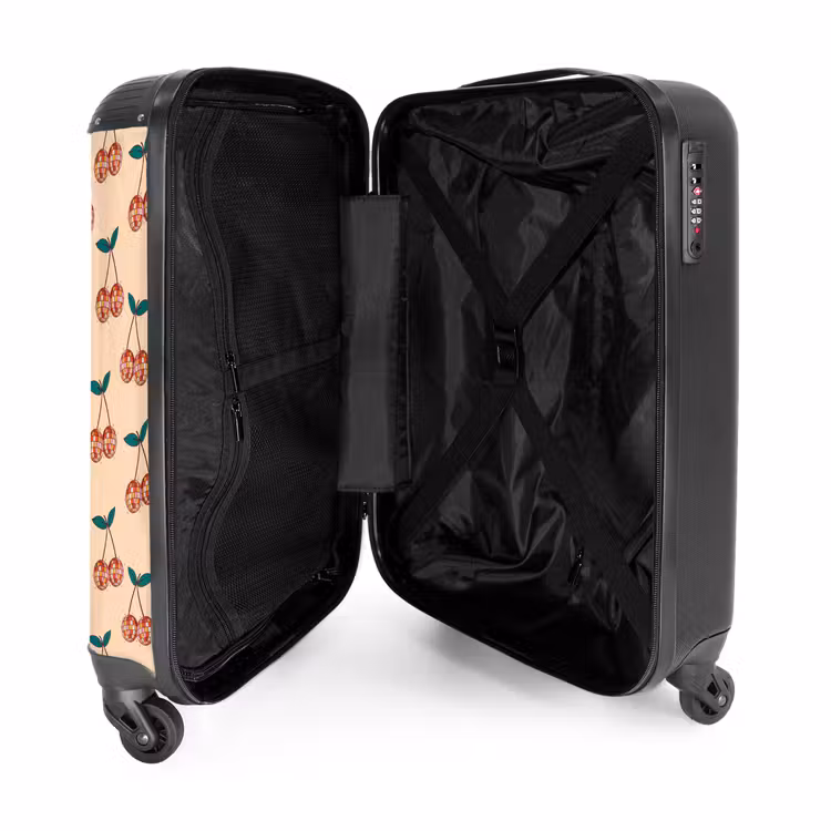 Suitcase - Retro disco cherry pattern colorful — 3