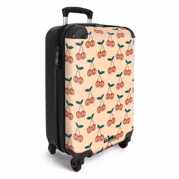 Suitcase - Retro disco cherry pattern colorful — 4