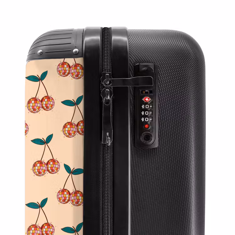 Suitcase - Retro disco cherry pattern colorful — 5