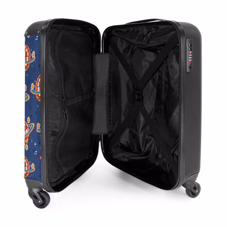 Suitcase - Retro disco rainbows pattern colorful — 3