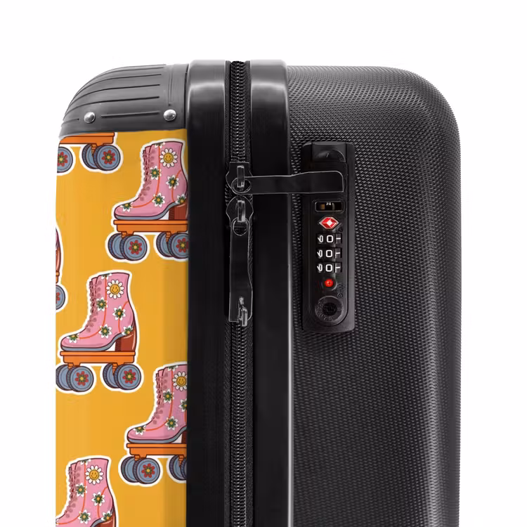 Suitcase - Retro disco roller skates pattern colorful — 5