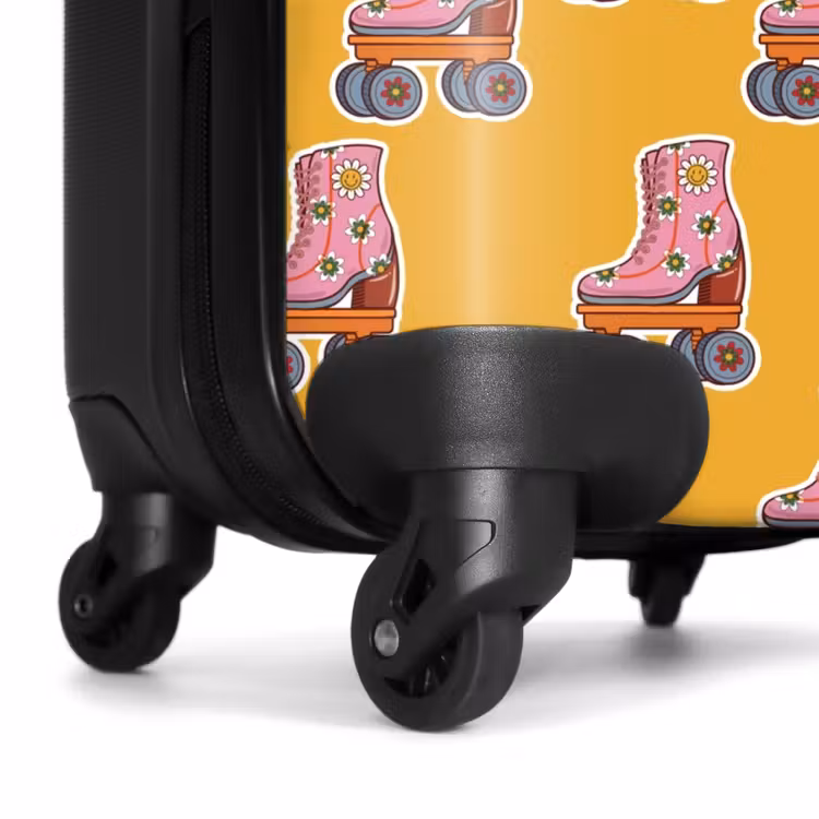 Suitcase - Retro disco roller skates pattern colorful — 6