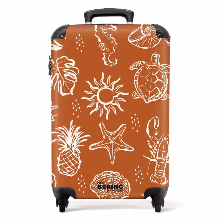 Suitcase - Sea creatures and summer illustrations — 1