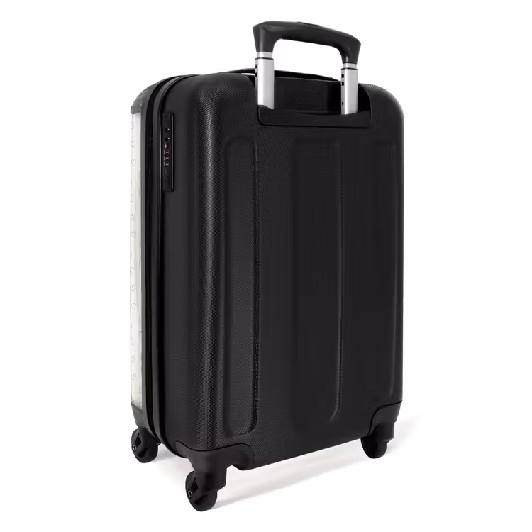Suitcase - Valentine hearts pattern black — 4