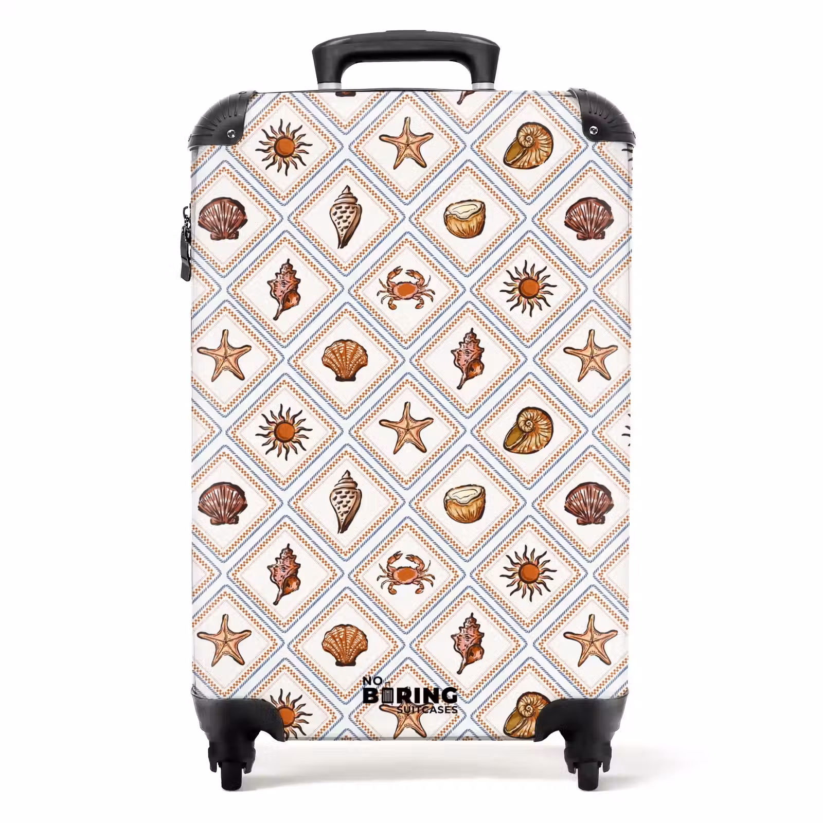 Suitcase - Orange beach print — 1