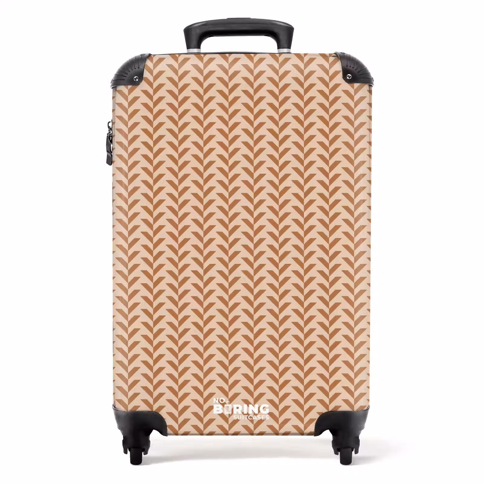 Suitcase - Symmetrical leaf pattern in warm tones — 1