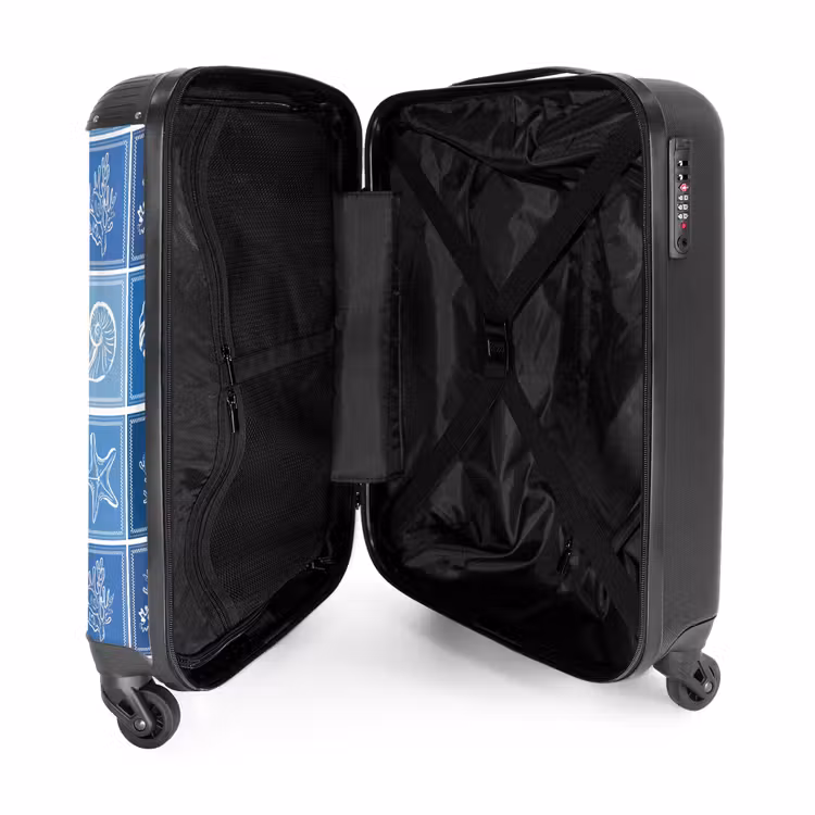Suitcase - Blue summer print — 3