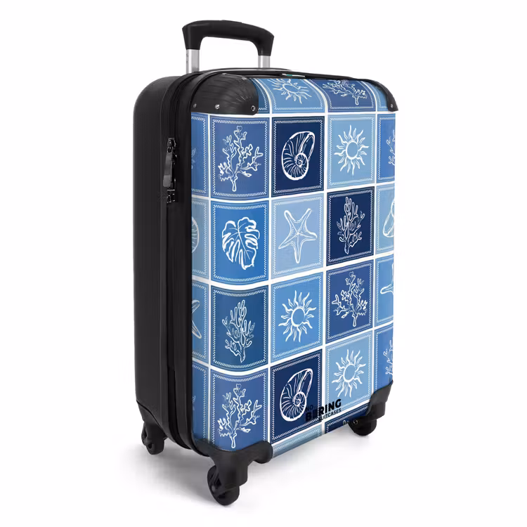 Suitcase - Blue summer print — 4