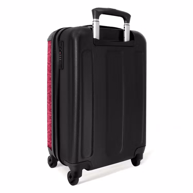 Suitcase - Bright pink snakeskin with symmetrical scale structure — 2