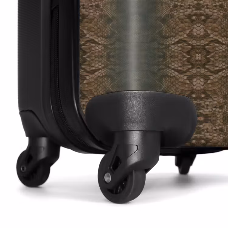 Suitcase - Brown copper snakeskin with symmetrical scale structure — 6