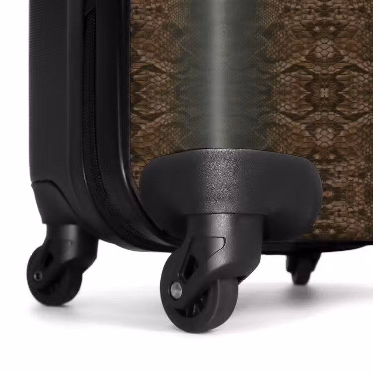 Suitcase - Brown snakeskin with symmetrical scale structure — 6