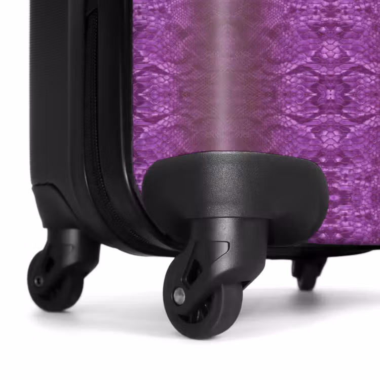 Suitcase - Deep purple snakeskin with symmetrical scale structure — 6
