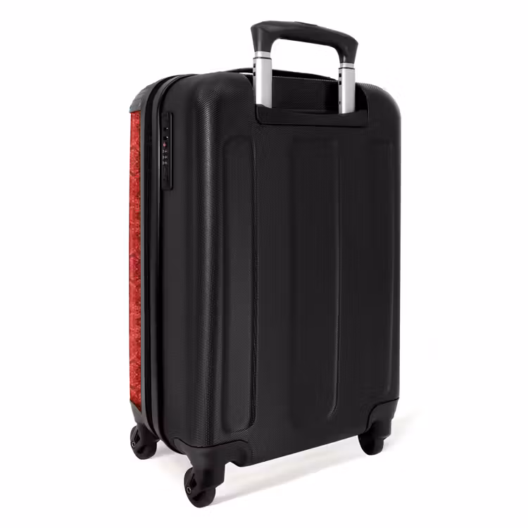 Suitcase - Deep red snake skin with symmetrical scale structure — 2
