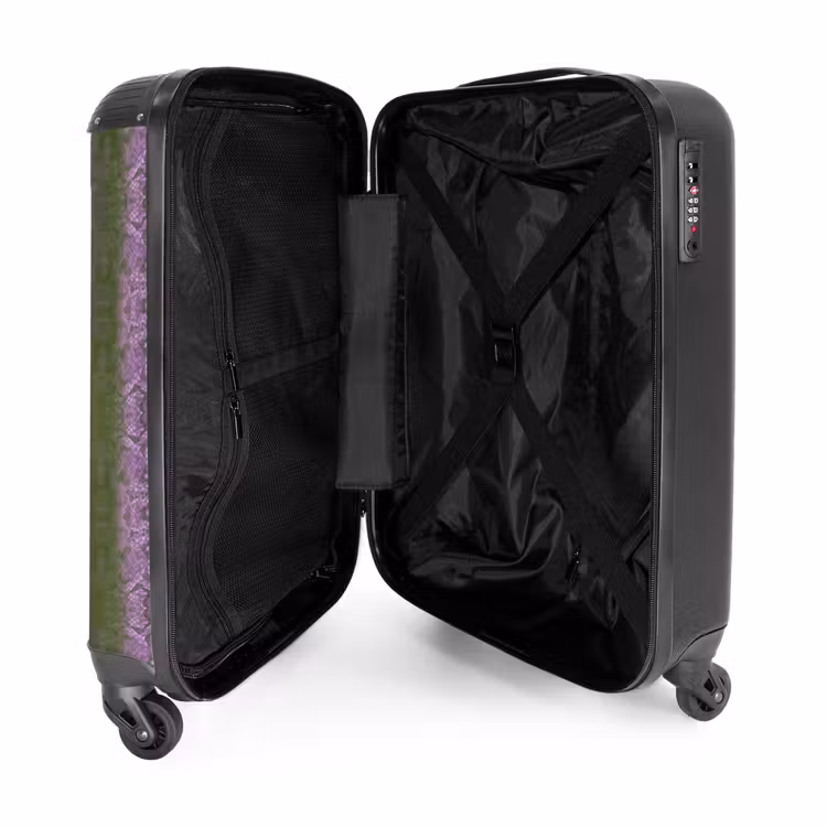 Suitcase - Light purple snakeskin with symmetrical scale structure — 3