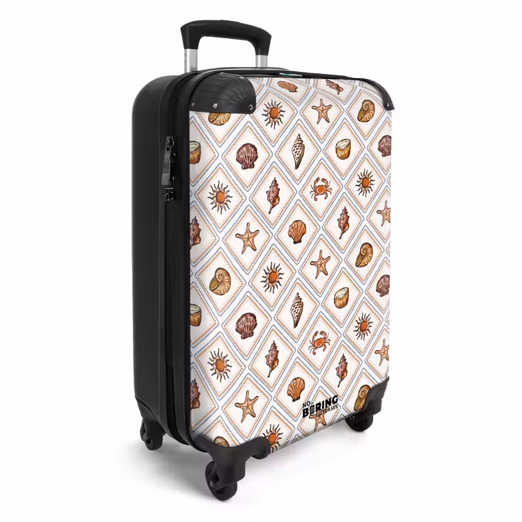 Suitcase - Orange beach print — 4